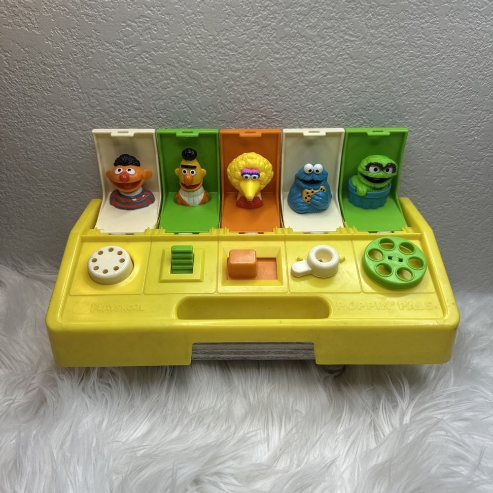 $26 🌙 Vintage Playskool Sesame Street Poppin' Pals 1980s Pop-up Learning Toy